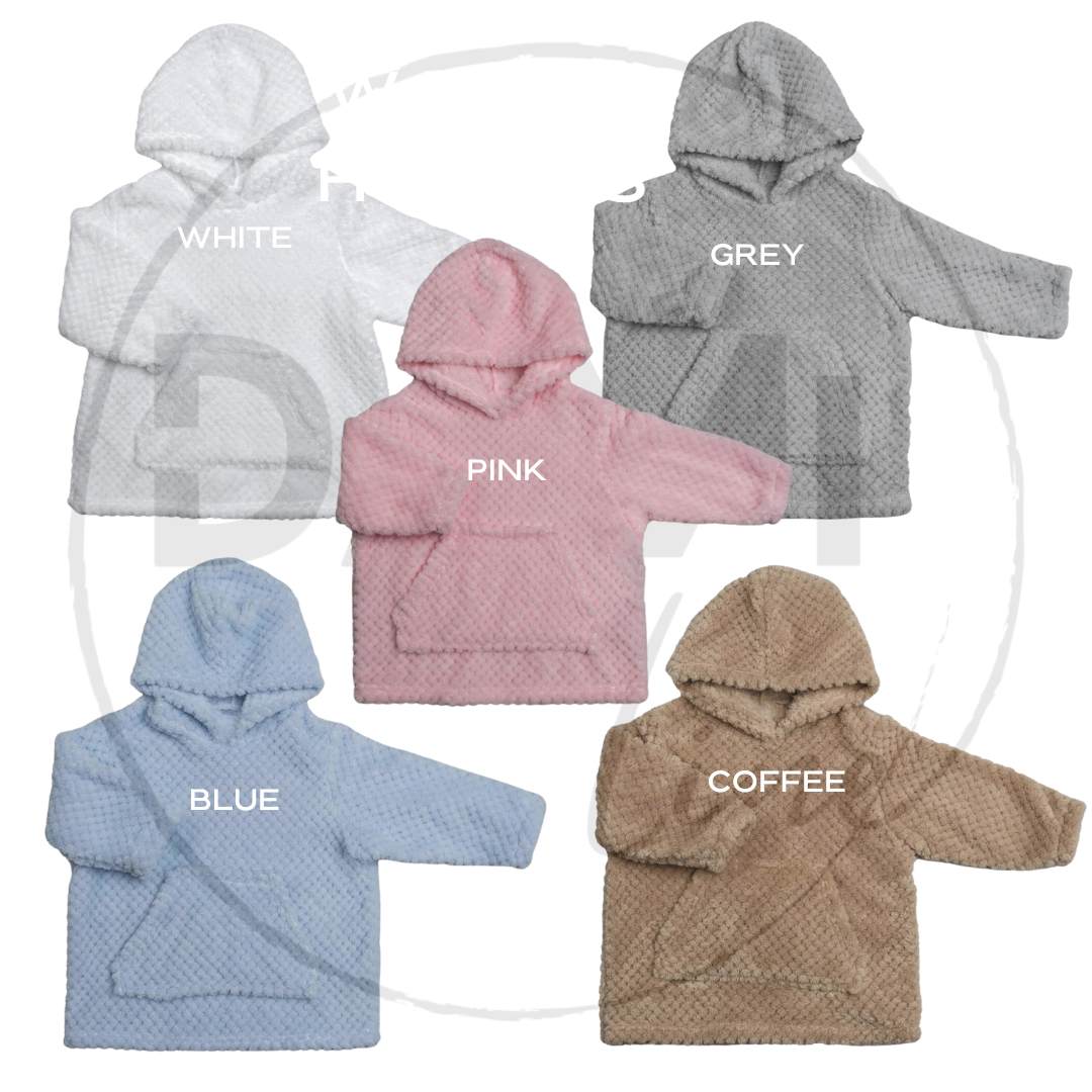 Personalised honeycomb baby hoodie.