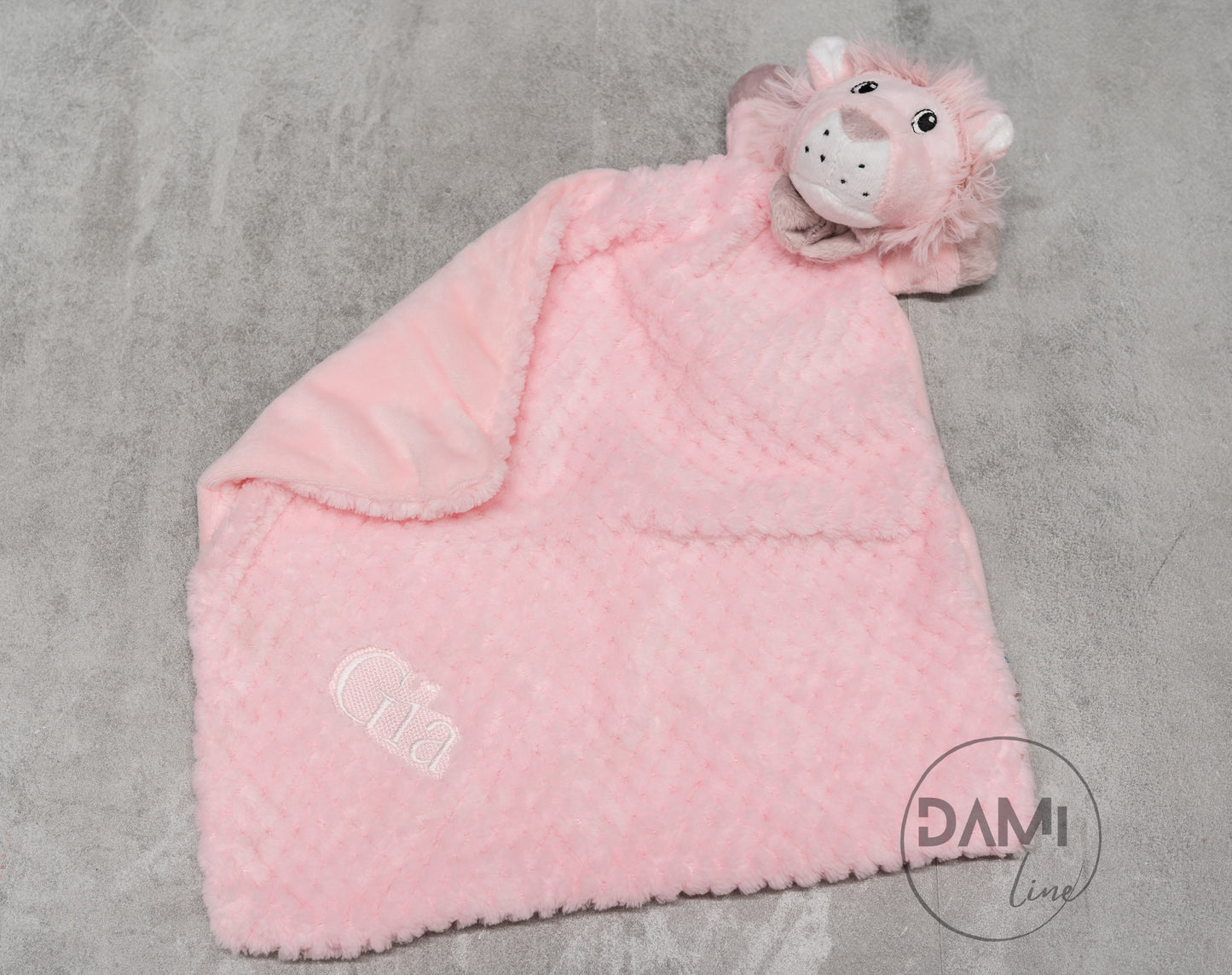 Personalised lion comforter. Multiple colours