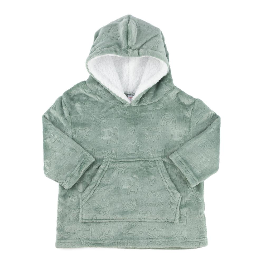 Personalised kids oversized plush hoodie