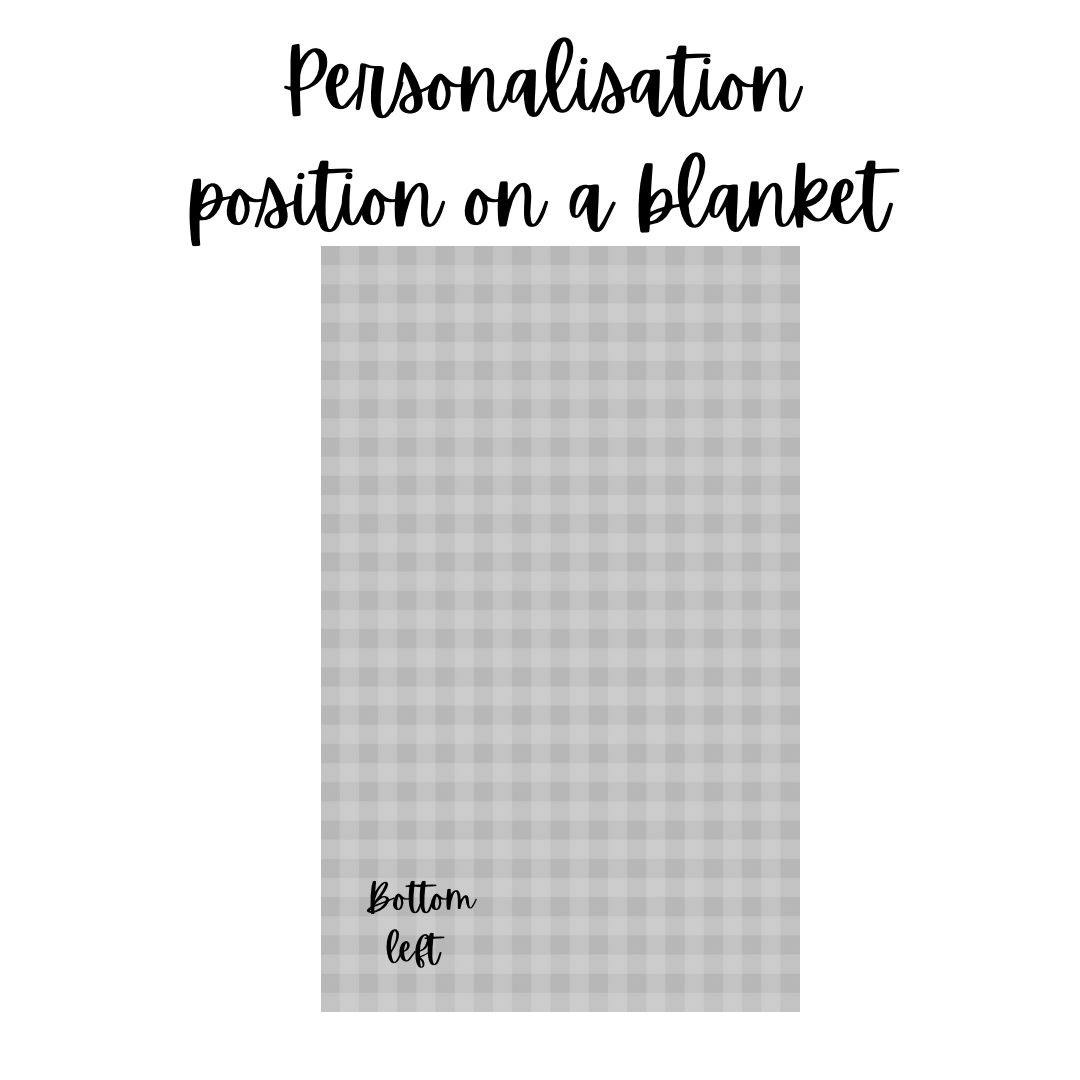 Personalised dog | cat | puppy | kitten rose bud blanket, pet blanket