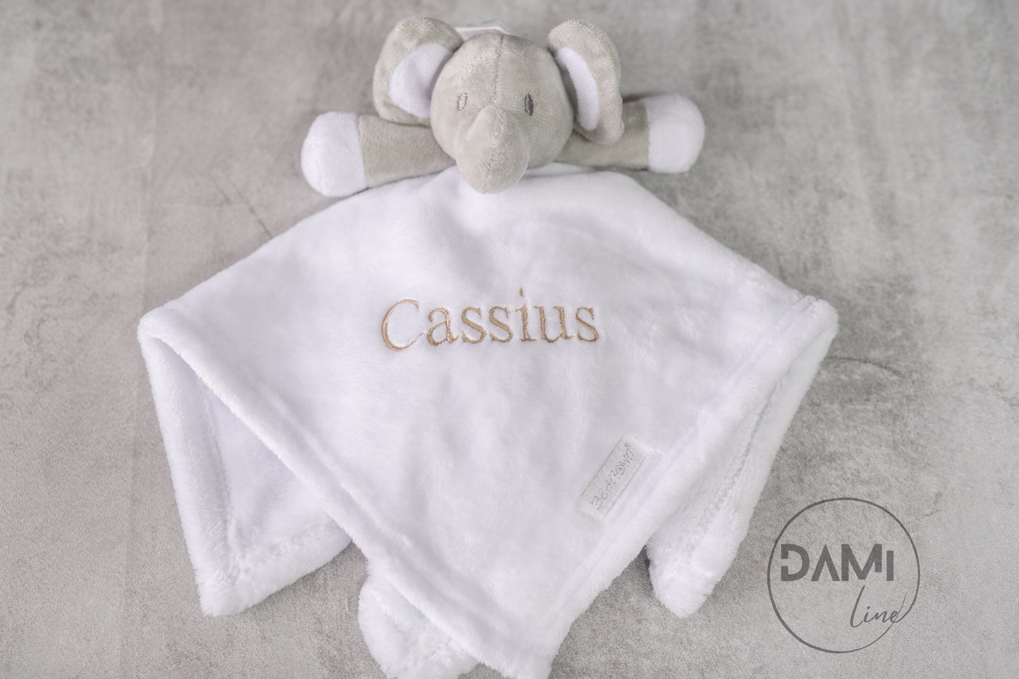 Personalised fleece elephant comforter