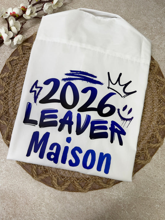 Leavers 2026 Sign On Shirt | School Autograph Shirt PRINTED