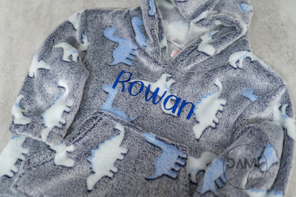 Personalised fleece baby hoodie.