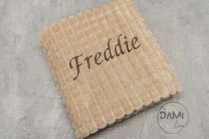 Personalised waffle blanket. Multiple colours available.