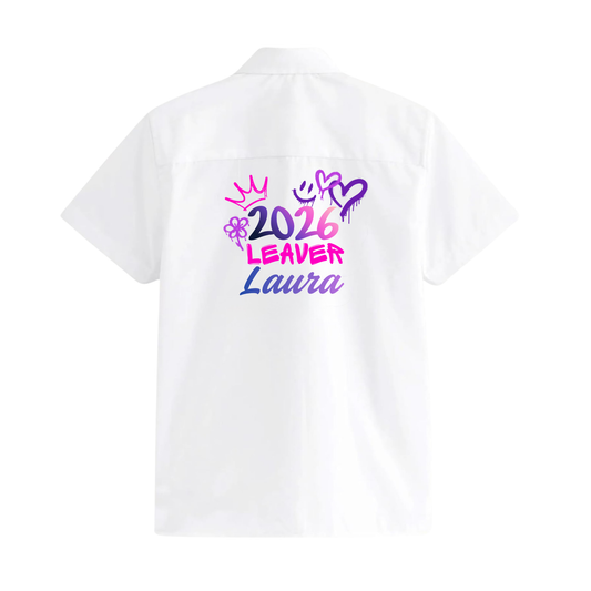 Leavers 2026 Sign On Shirt | School Autograph Shirt PRINTED