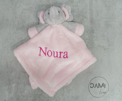 Personalised fleece elephant comforter