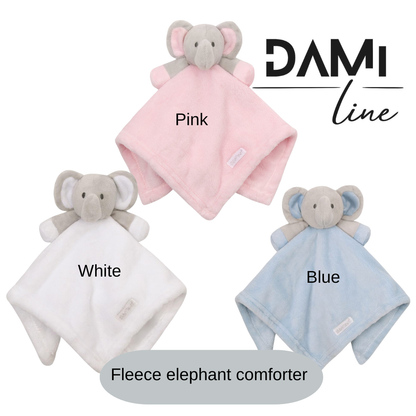Personalised baby blanket, elephant comforter gift set for baby girl or boy