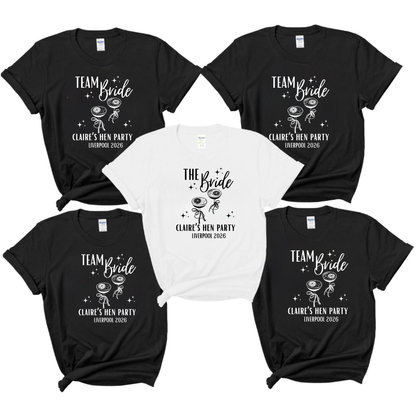 Personalised Hen Party T-Shirts – Team Bride & Bride Matching T-Shirts