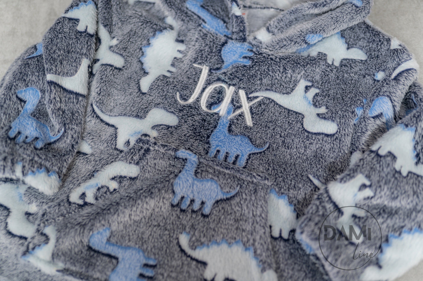 Personalised fleece baby hoodie.