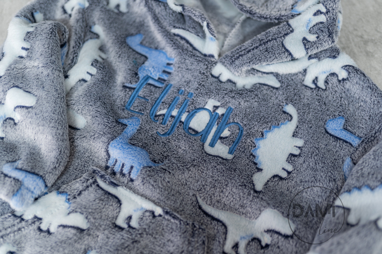 Personalised fleece baby hoodie.