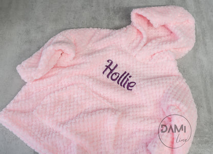 Personalised honeycomb baby hoodie.