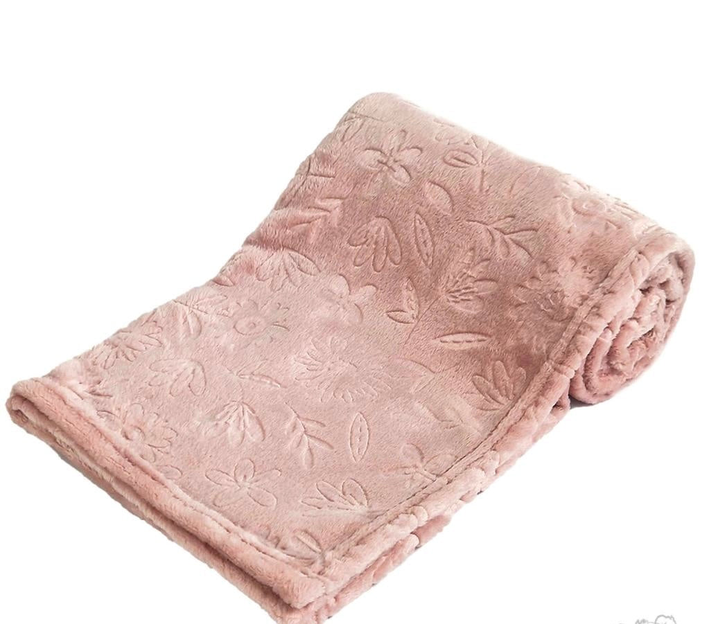 Rose gold floral blanket