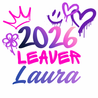 Leavers 2026 Sign On Shirt | School Autograph Shirt PRINTED