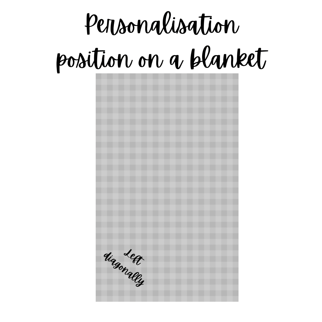 Embroidered personalised blue stars embossed baby blanket