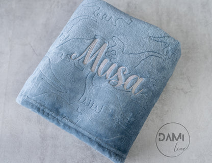 Personalised fleece blanket. Multiple colour options.