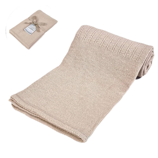 COFFEE cellular cotton baby blanket