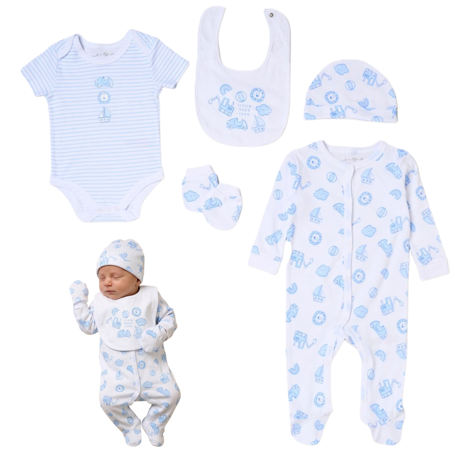 Baby Gift Set with Blanket, Lion Comforter & Baby Clothes |Newborn Hamper