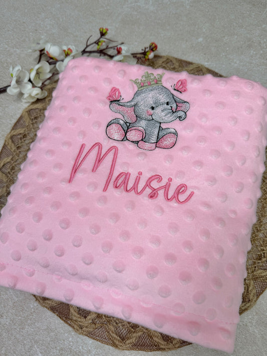 Personalised bubble blanket with fleece back