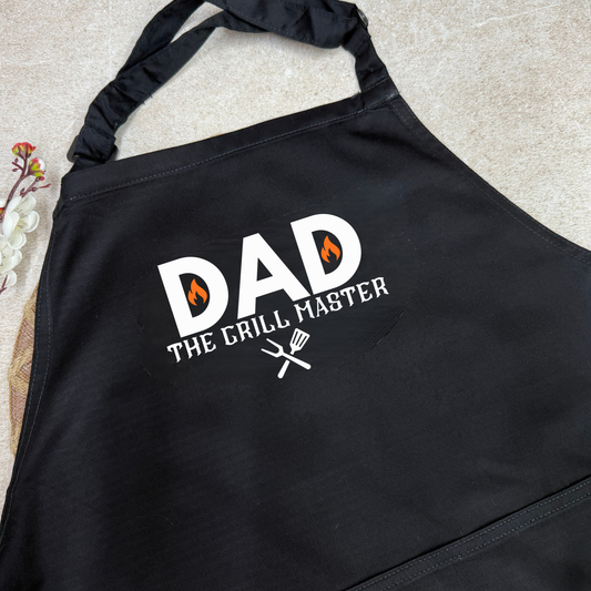 DAD The Grill Master Apron – BBQ Apron for Dad - PRINTED