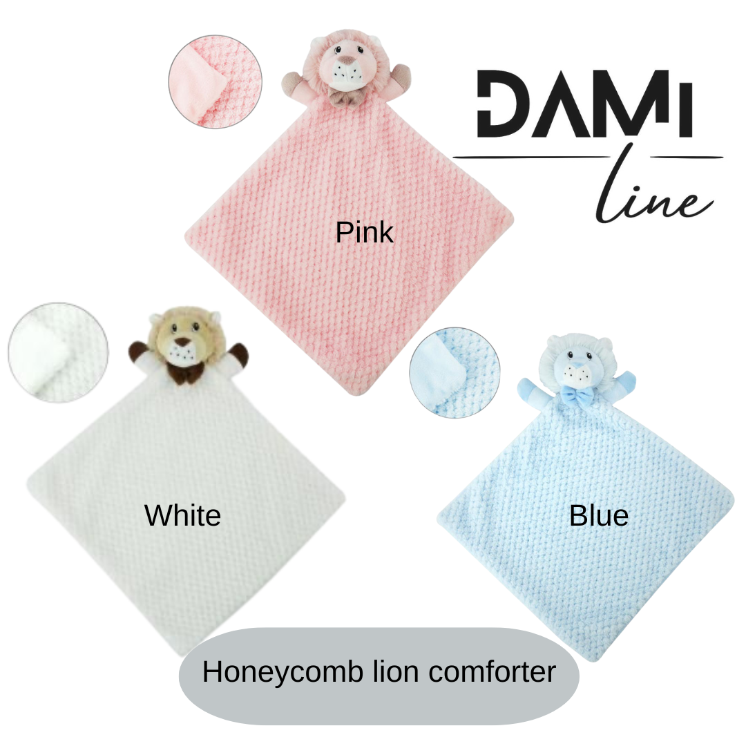 Personalised baby blanket, lion comforter gift set for baby girl or boy