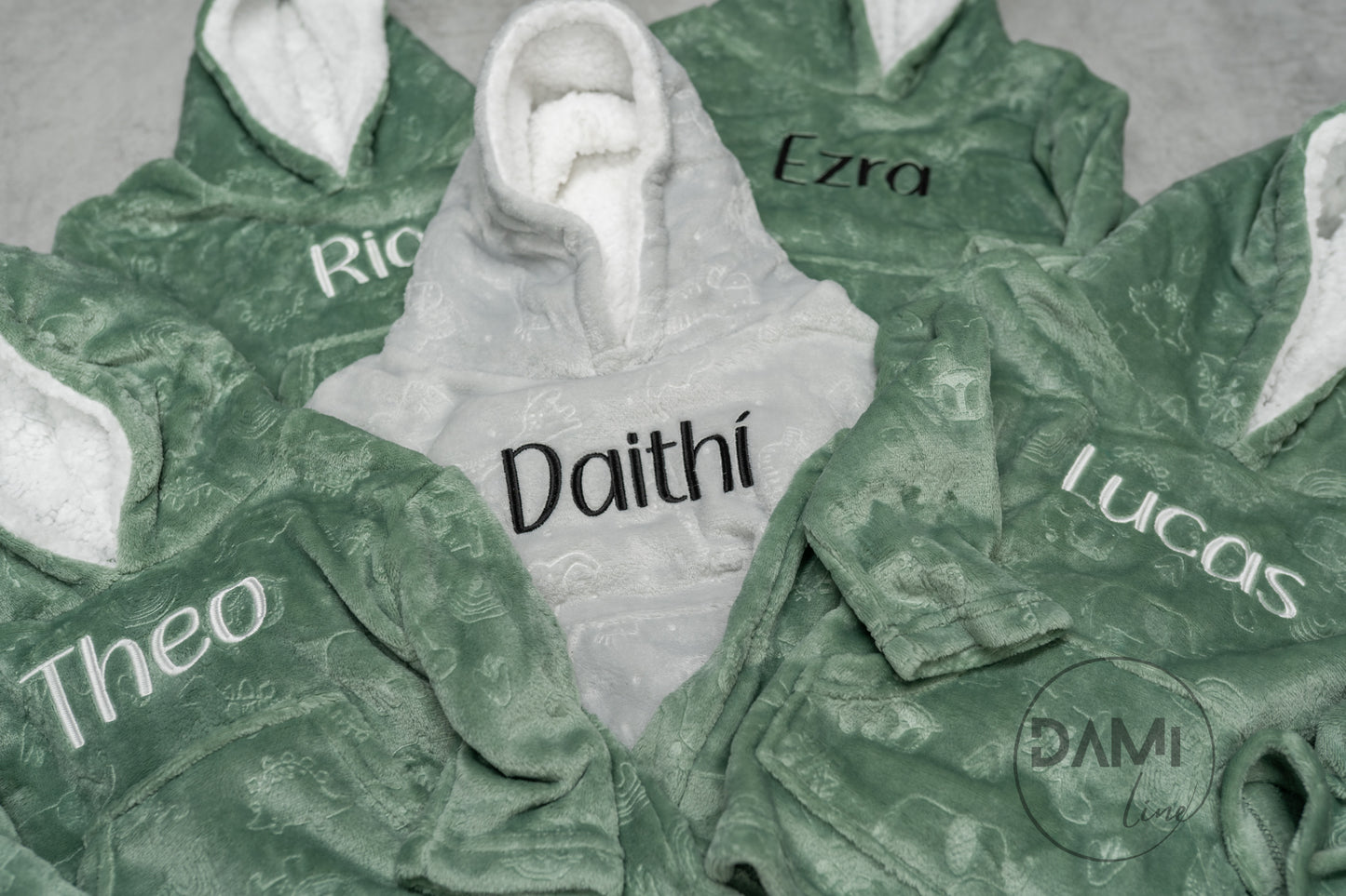 Personalised kids oversized plush hoodie