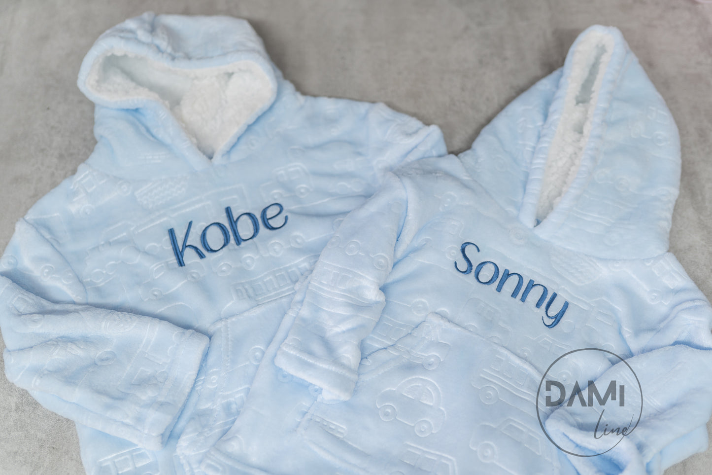 Personalised kids oversized plush hoodie