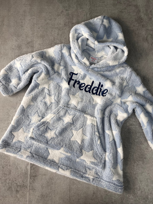 Fleece hoodie with name Freddie 2-3 years