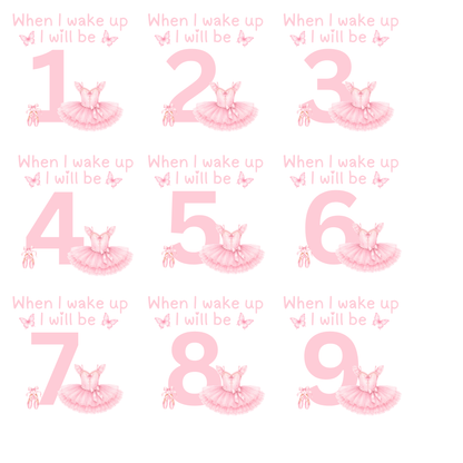 Personalised Balerina Birthday Eve Outfit for Girls – Custom Name & Age Two Piece Set