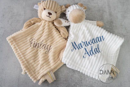 Personalised comforter-bear,giraffe, bunny