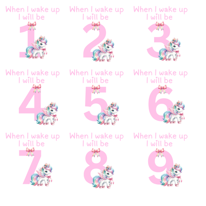 Personalised Unicorn Birthday Eve Outfit for Girls – Custom Name & Age Two Piece Set
