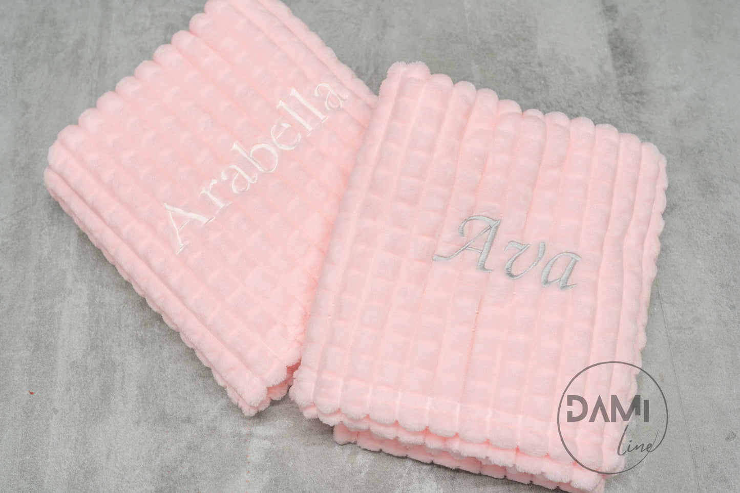 Personalised waffle blanket. Multiple colours available.