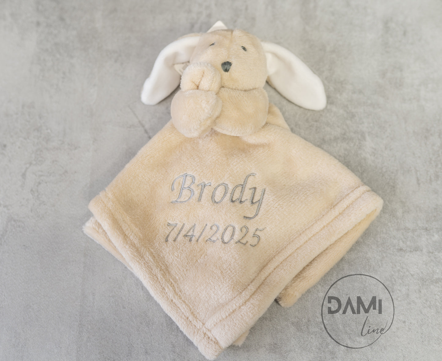 Personalised fleece bunny comforter