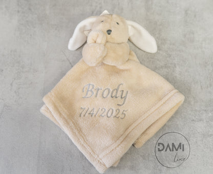 Personalised fleece bunny comforter