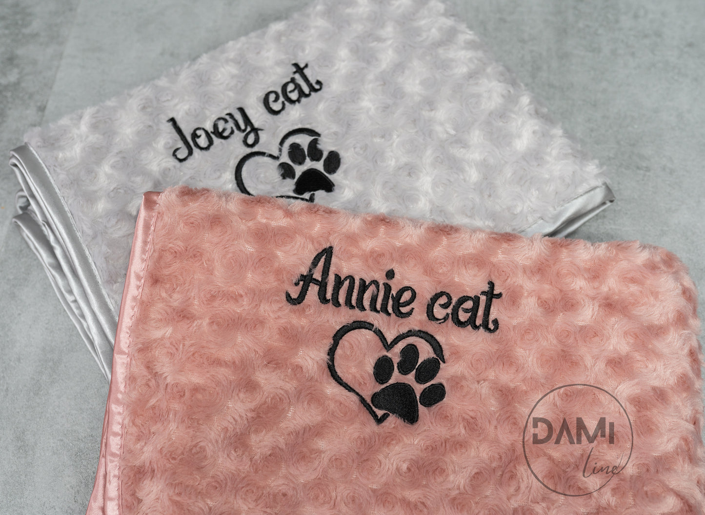 Personalised dog | cat | puppy | kitten rose bud blanket, pet blanket