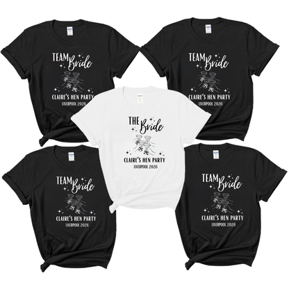 Personalised Hen Party T-Shirts – Team Bride & Bride Matching T-Shirts