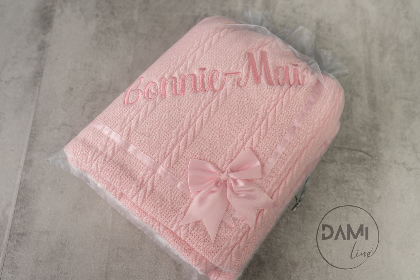 Personalised Baby Girl Gift Set | Pink Blanket, Headband & Socks