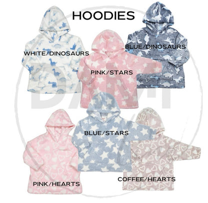 Personalised fleece baby hoodie.