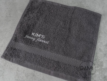 Personalised Embroidered rude washcloth 30x30 cm |  Fanny flannel | Fanny wipe | Rude Valentine's day gift for women or men |