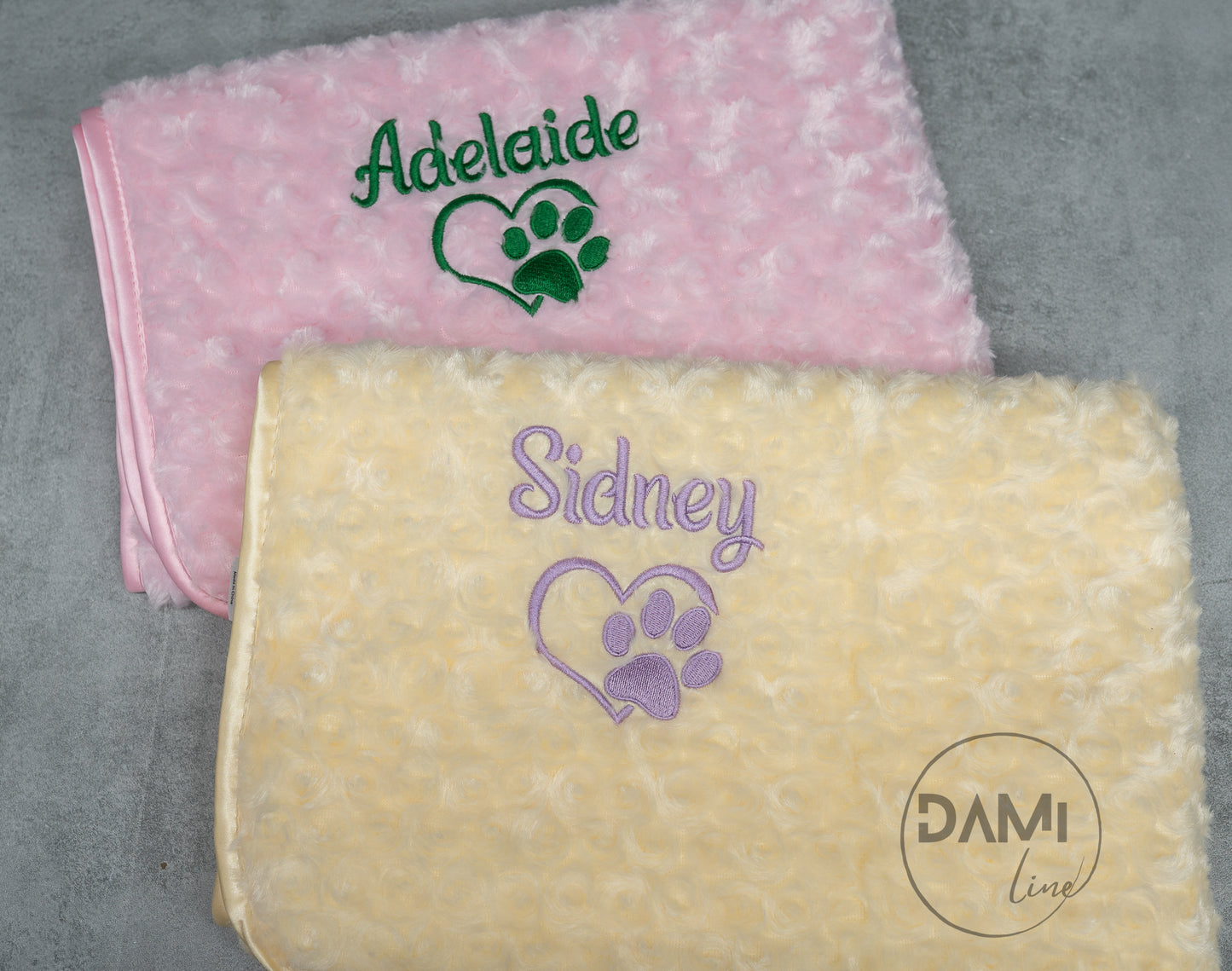 Personalised dog | cat | puppy | kitten rose bud blanket, pet blanket