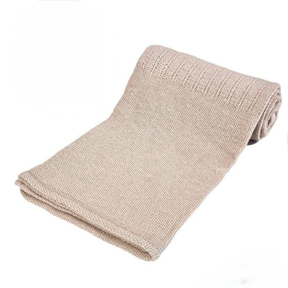 Personalised cellular cotton baby blanket. Multiple colours available