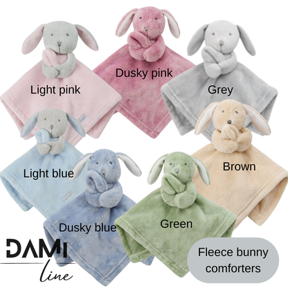 Personalised fleece bunny comforter