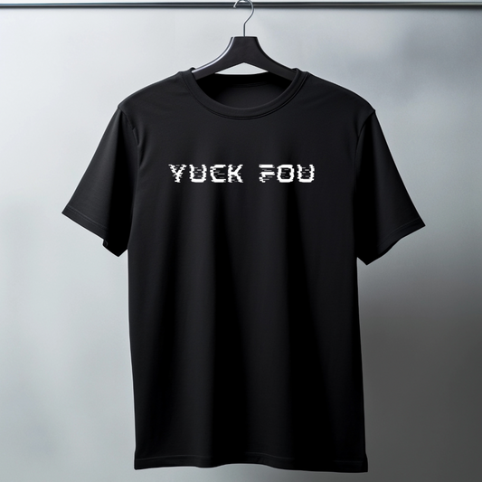 Glitch Text “Yuck Fou” Graphic T-Shirt