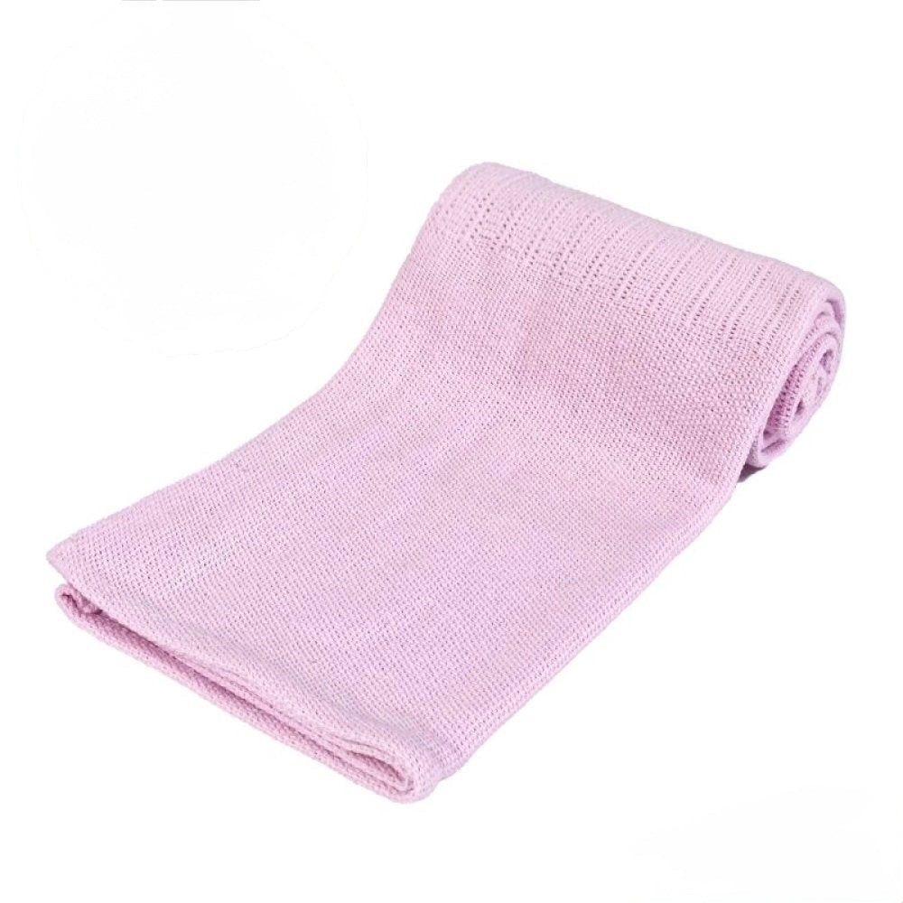 Personalised cellular cotton baby blanket. Multiple colours available
