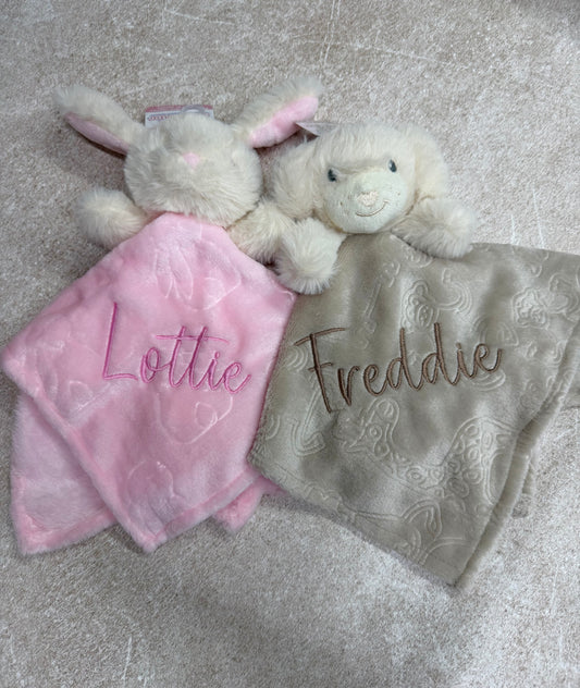 Personalised comforter-bunny or puppy