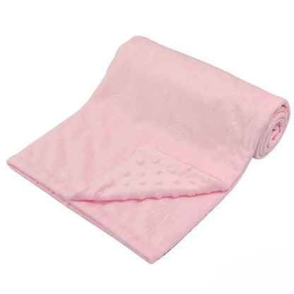 Personalised bubble/elephant embossed blanket. Multiple colours available