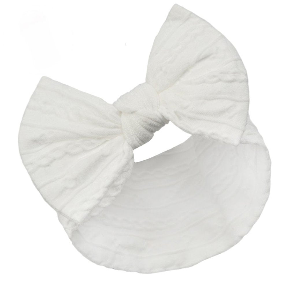 Plain Cable Headband with Large Bow