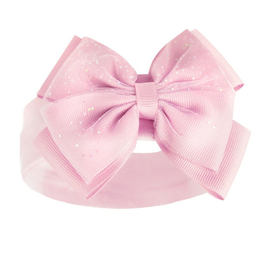 Plain Headband with Glitter Bow. Multiple colours available