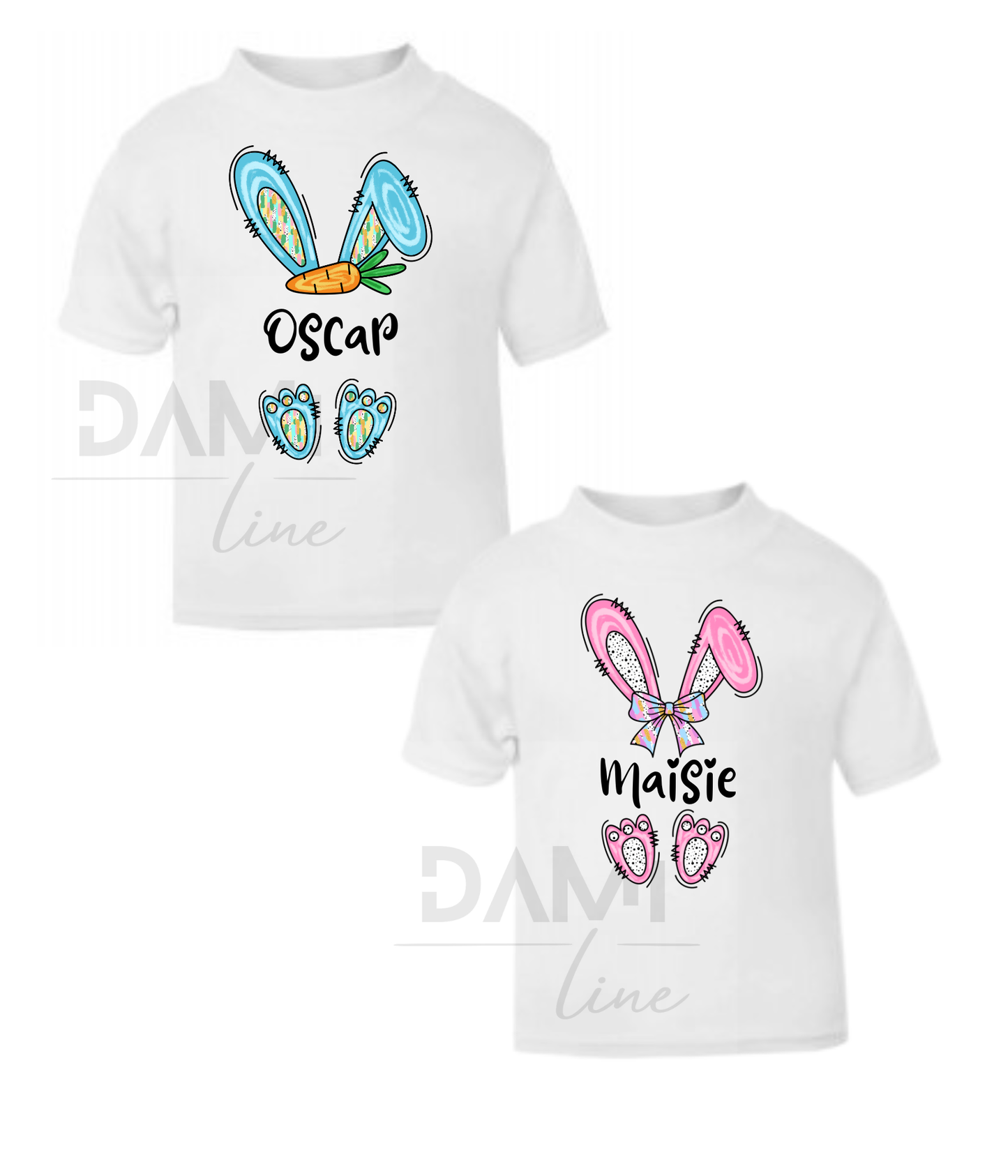 Easter bunny personalised PRINTED T- shirt