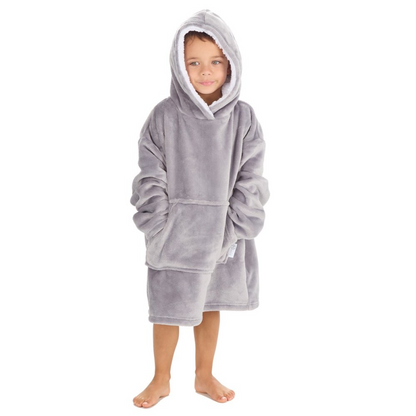 Personalised kids oversized plush hoodie