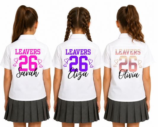 Leavers 2026 Sign On Shirt | School Autograph Shirt PRINTED